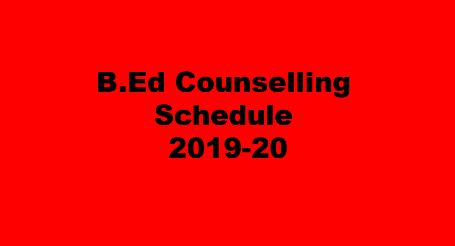 B.ED Counselling 2019-20